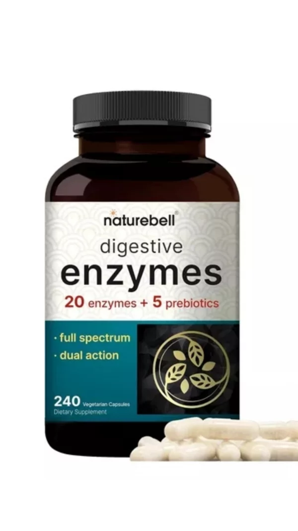 Digestive Enzymes Naturebell 240 cápsulas - Enzimas Digestivas