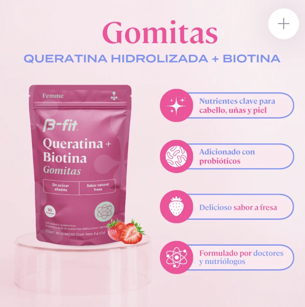Queratina + Biotina Gomitas BFIT